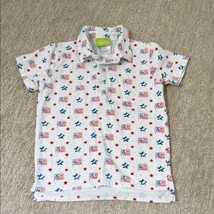 Toddler Boys Classic Whimsy Patriotic Polo size 4T